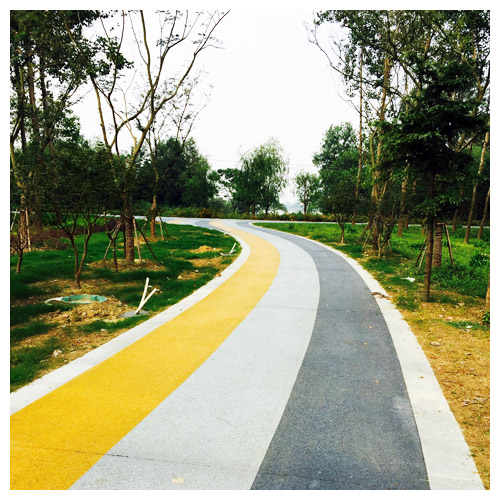 梅州广陵公园彩色透水地坪