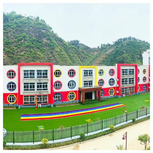 梅州高坝店镇中心幼儿园人造草坪跑道